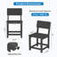 Ensemble de chaises bistro pour 2 personnes avec table d'appoint à 2 niveaux Hdpe toutes saisons pour porche, piscine et jardin-131371182