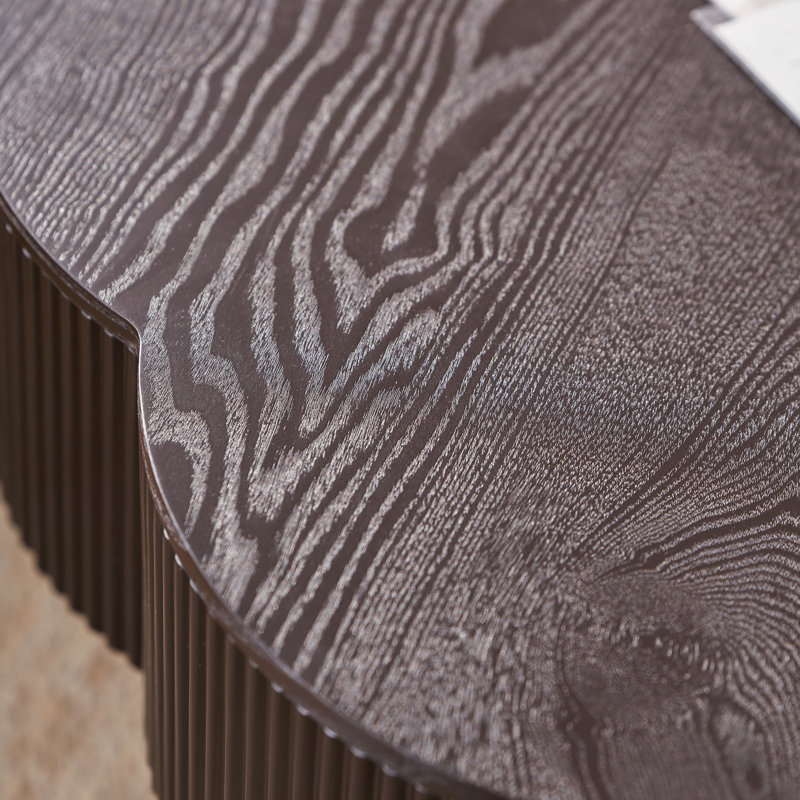Table basse avec rangement, Marron foncé