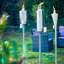 Harbour Housewares - 2x Garden Flame Torches - Metal Cylinder Design-75082583