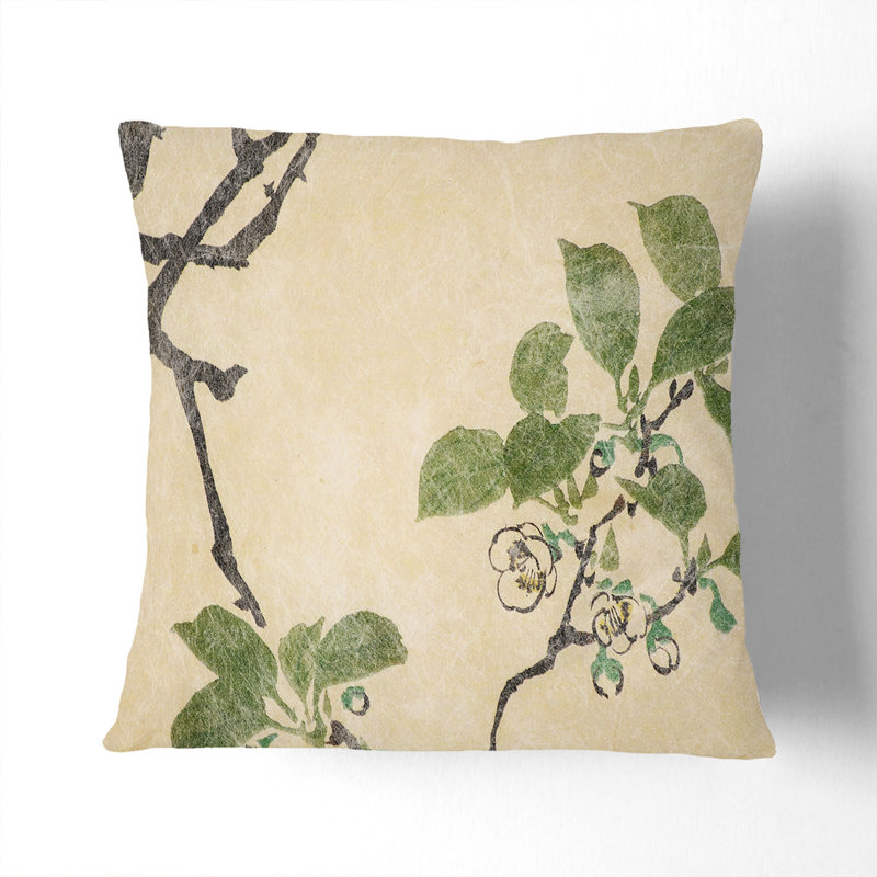 Floral Square Throw Cushion, 40cm H x 40cm W x 15cm D