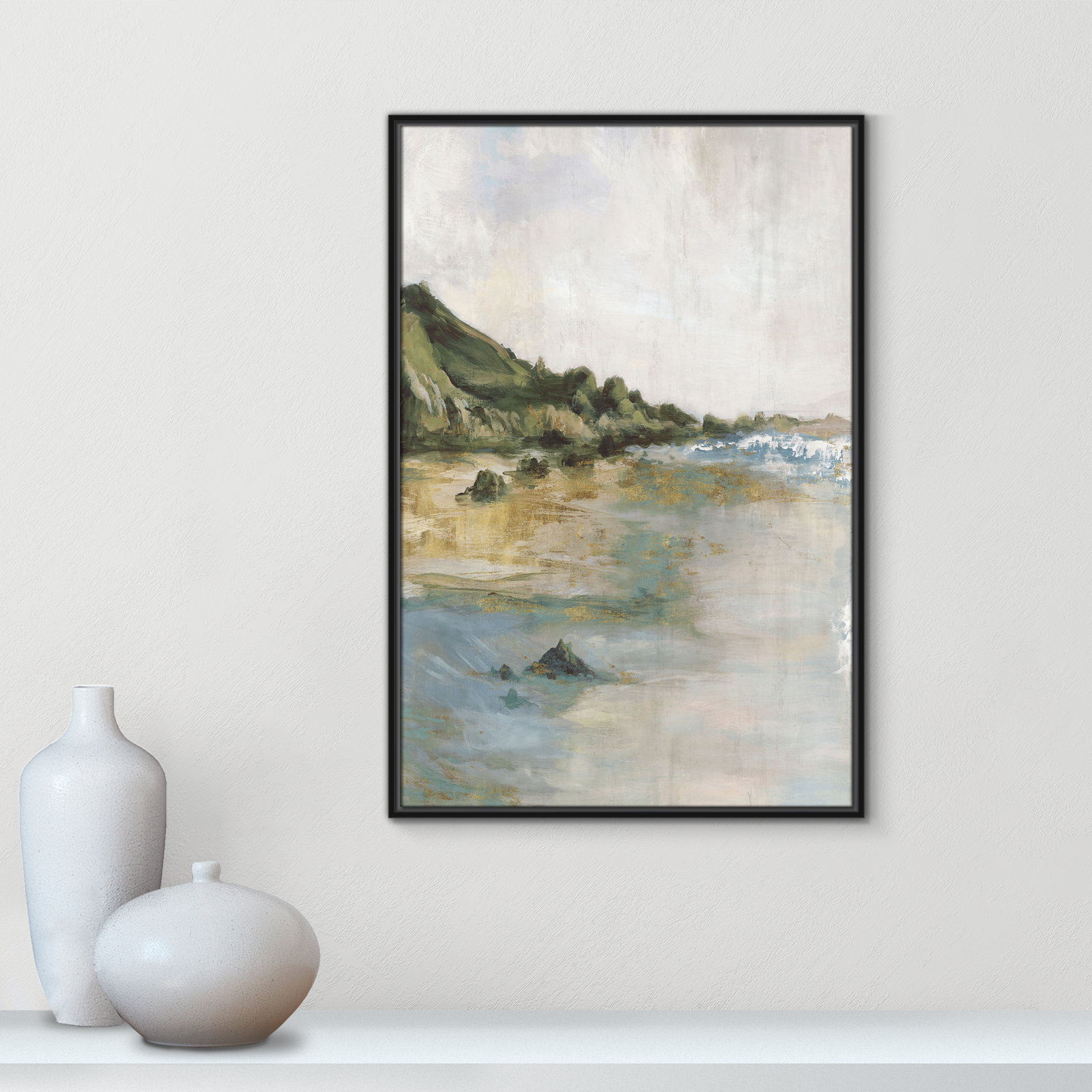 Cordoba "Tide's Edge" Print, 37.5" H x 25.5" W, Black