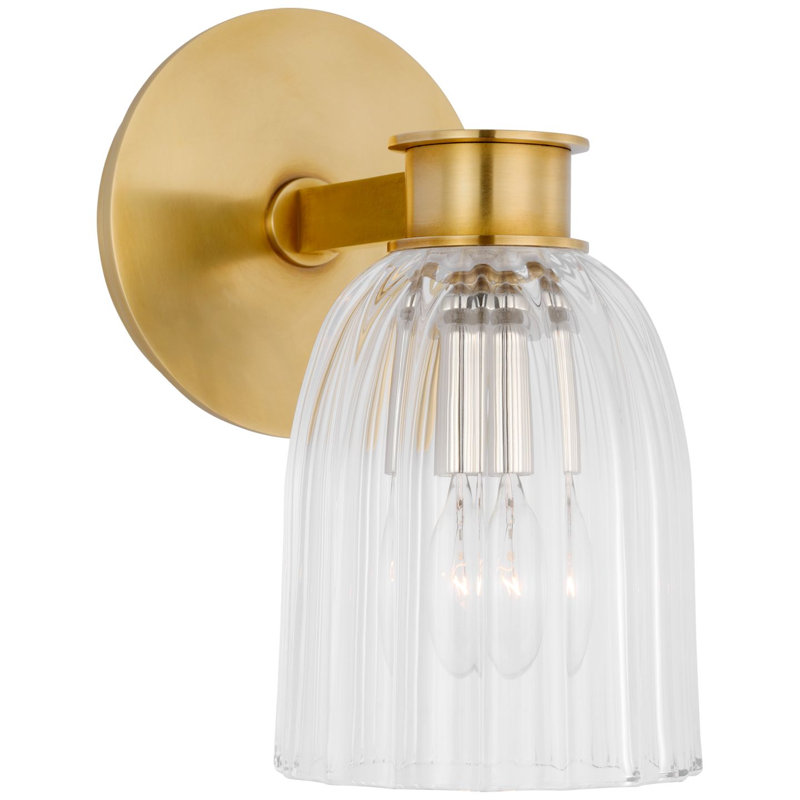 Asalea 1 - Light Bath Sconce, Hand Rubbed Antique Brass