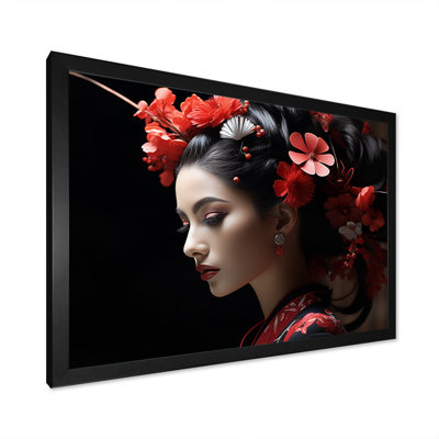 Japon Art Geishas Grace Portrait II - Japanese Canvas Wall Art