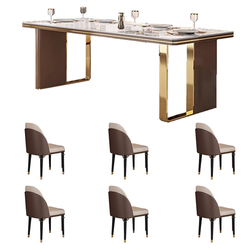Table de salle à manger rectangulaire simple et moderne, H 29,5 po x L 70,8 po x l 31,4 po