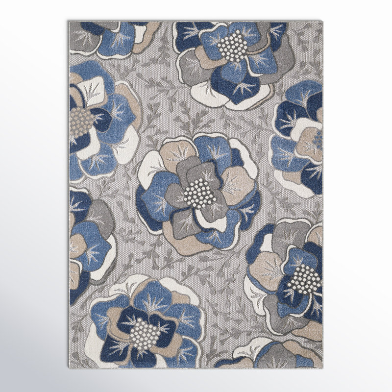 Indoor / Outdoor Rug, Rectangle 3'3" x 4'11", Gray