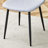 Set of 6 Light Gray Linen-Cotton Dining Chairs with Integrated Seat and Backrest