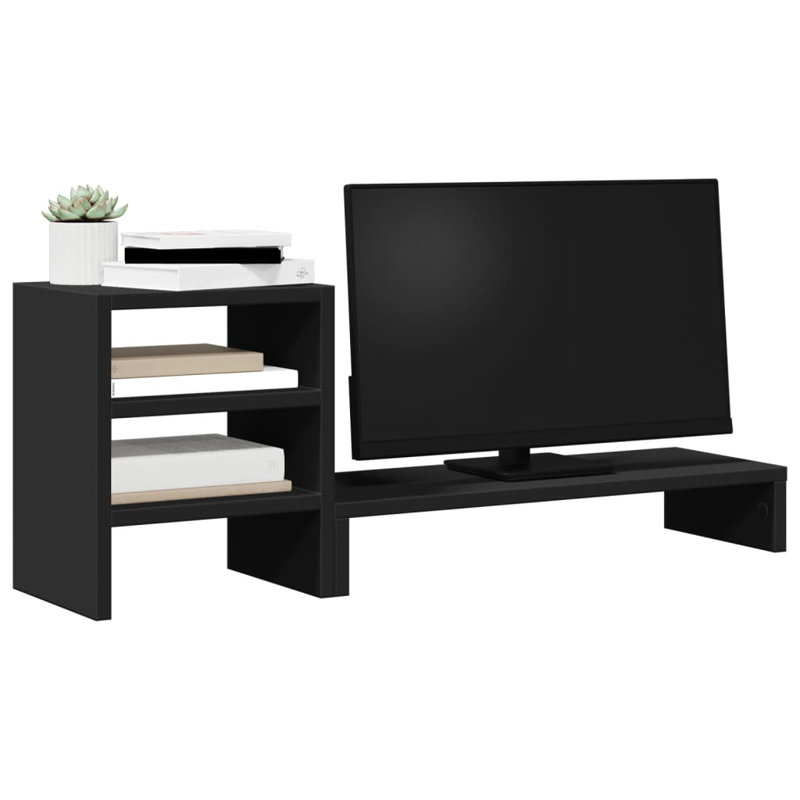 Shamequa Manufactured Wood Monitor Stand, Black