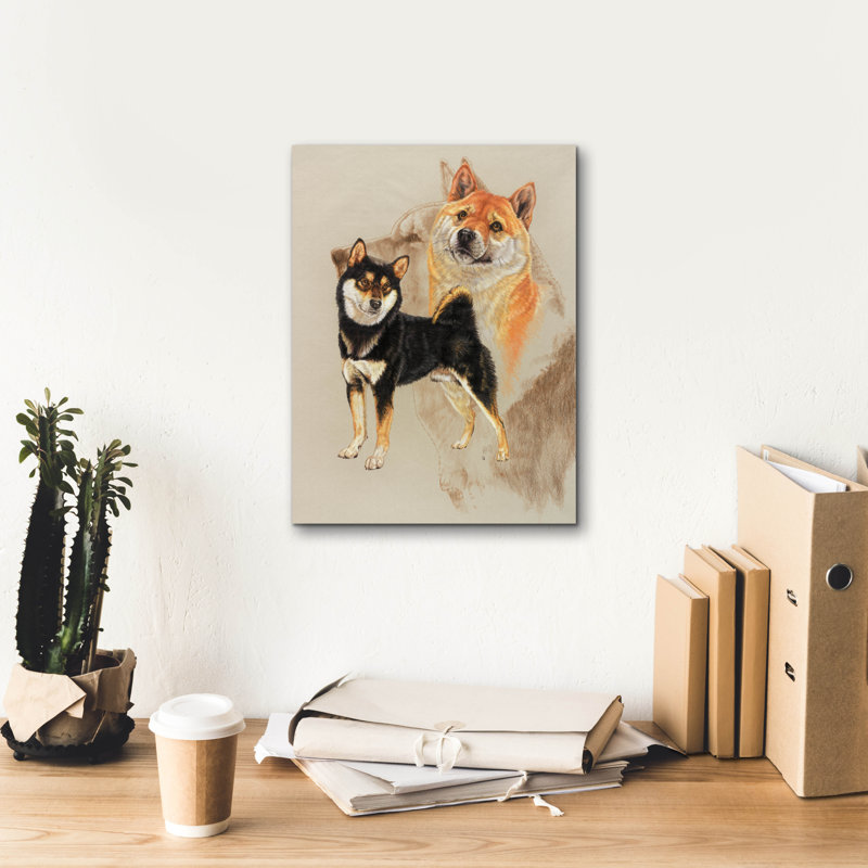 "Sheba Inu" par Barbara Keith, H 16 po x l 12 po x P 0,75 po
