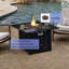 Table de foyer au gaz propane 32 pouces avec allumage automatique 50 000, couvercle imperméable, surface facile à nettoyer, convenant à une table d'allumage pour terrasse, carrée, finition de surface texturée,