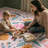 Kaidi Vintage Floral Washable Area Rug with Non-Slip Backing, Soft Botanical Farmhouse Rug for Living Room, Bedroom, Dining Room-148672733