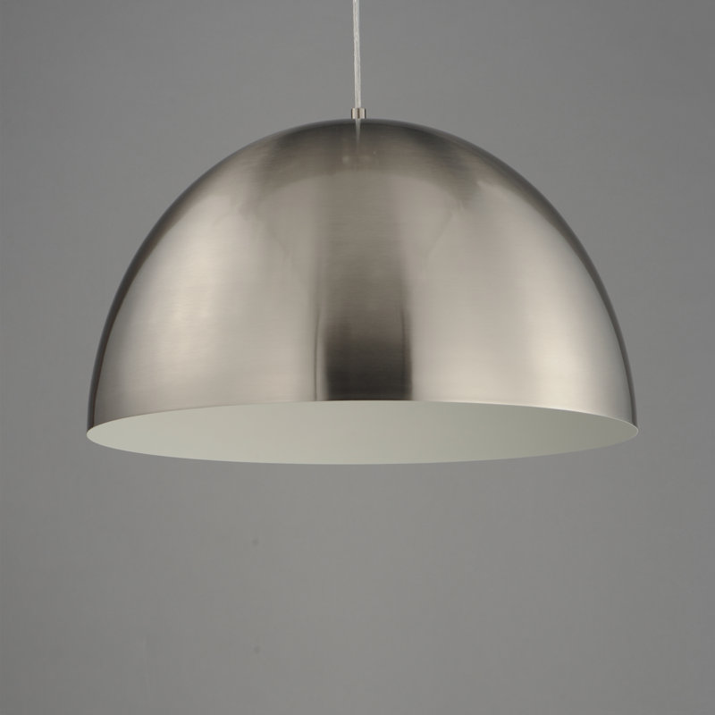 Tova-Single Pendant, 20.5" H x 20" W x 20" D, Satin Nickel
