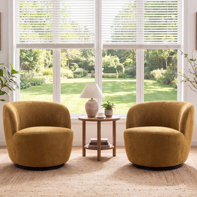 Fauteuil demi-tonneau pivotant Nen Boucle