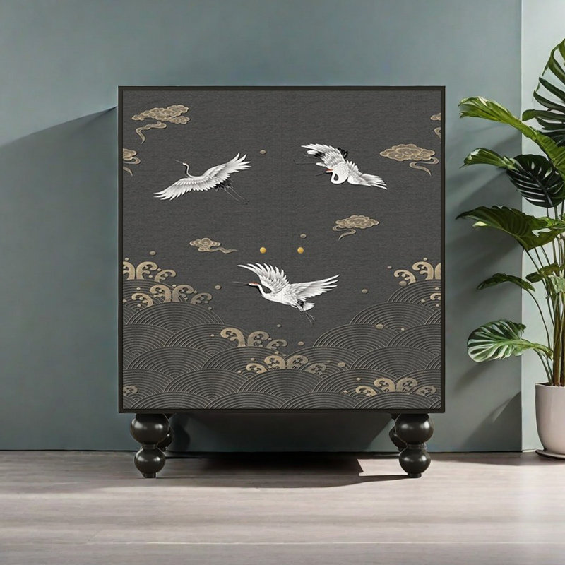 Armoire à chaussures en bois massif rétro chinois