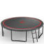 Citrouille trampoline 12 pi - échelle - noir rouge