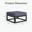 Layinsun Modern Aluminum Outdoor Modular Ottomans (set Of 2)-446969616-446969619