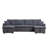 Artemax U-Shape Pull-Out Sleeper Sectional Sofa With Double Storage Spaces