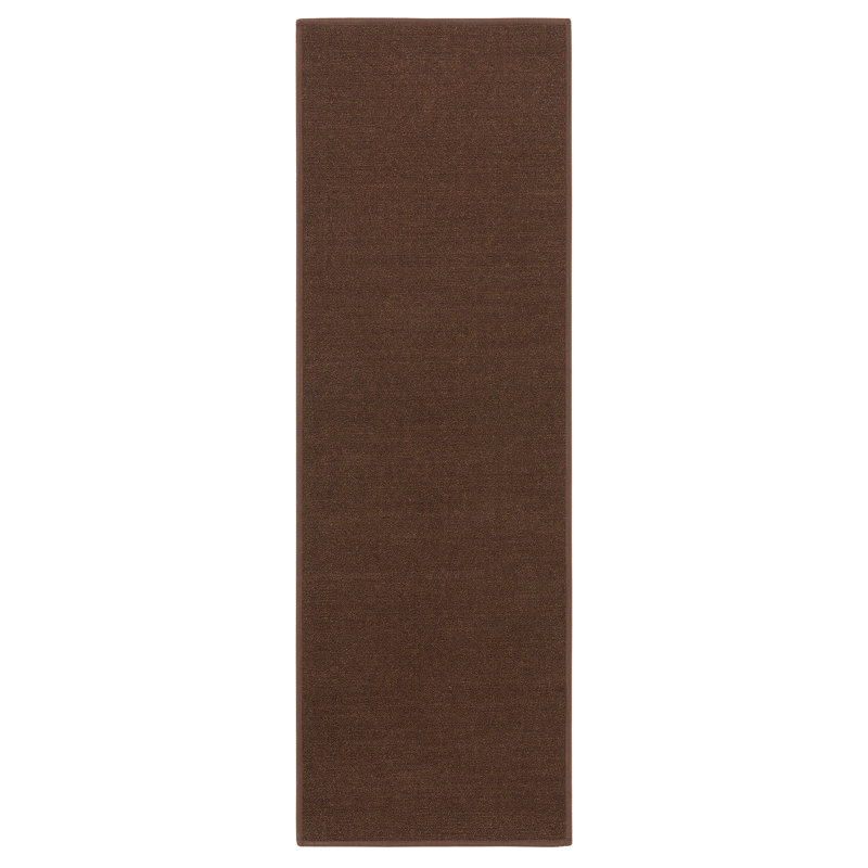 Oscar Custom Cut Non-Slip Rubberback Extra Long Hallway Runner Rug for Kitchen, Living Room, Bedroom, Brown