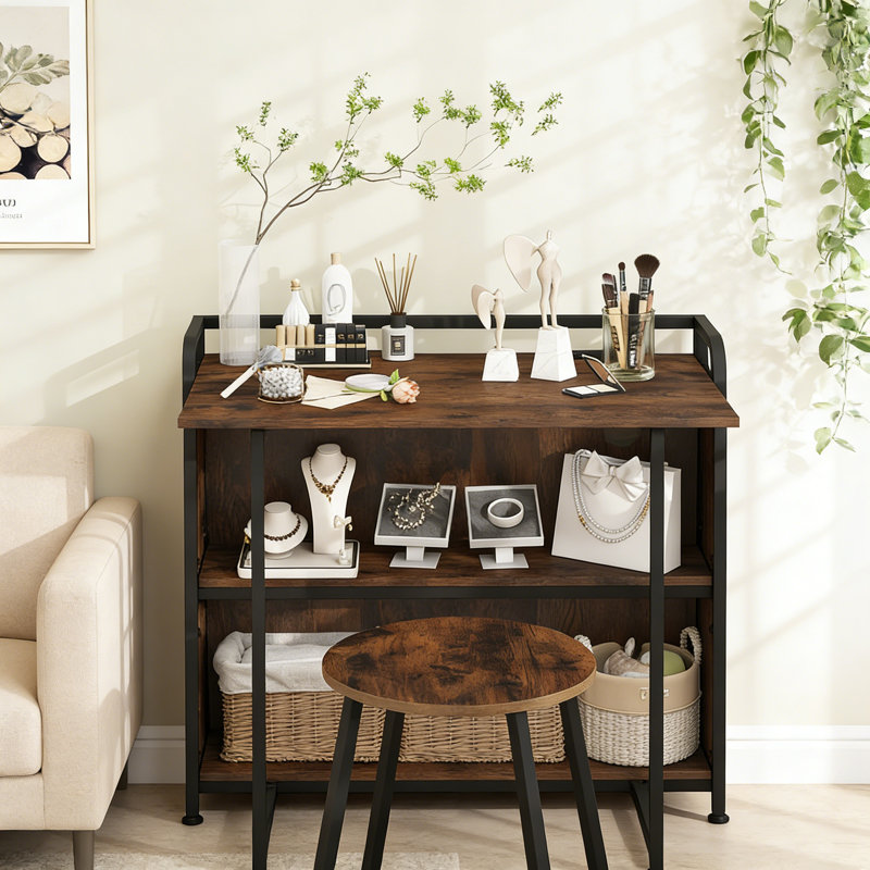 Piece Office Set, Rustic Brown
