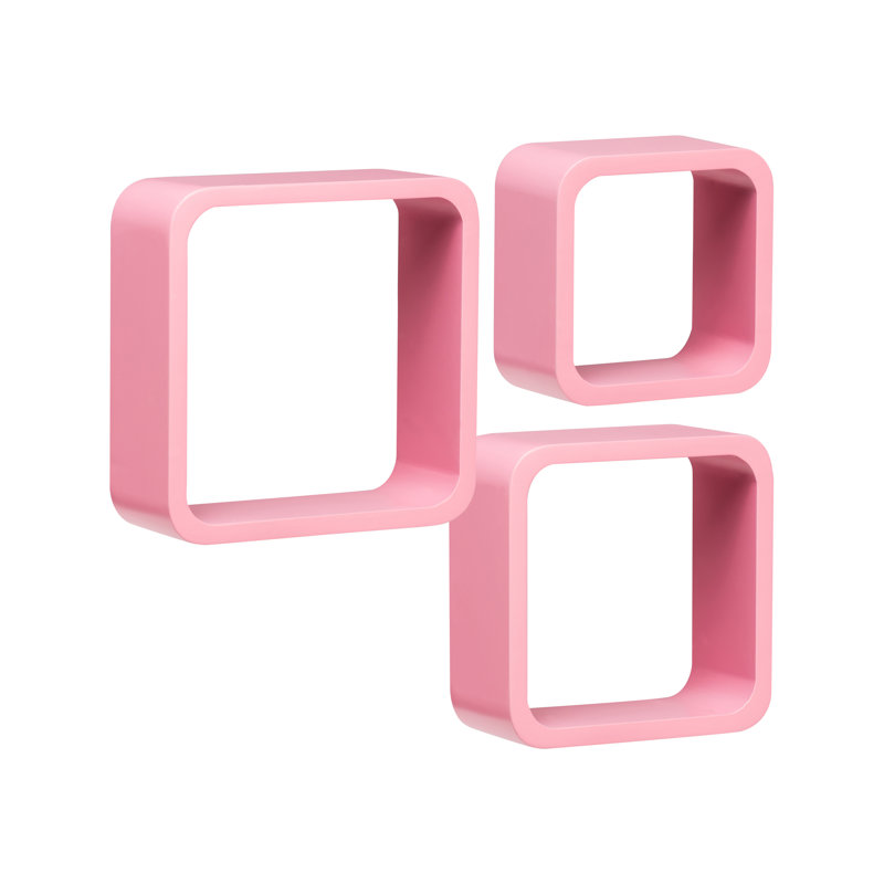 3 Piece Accent Shelf, Pink