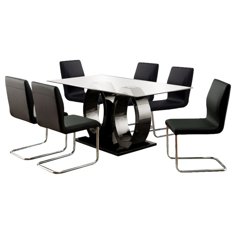 Double Pedestal Base Dining Set