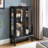 Curio Cabinet With Tempered Glass Doors