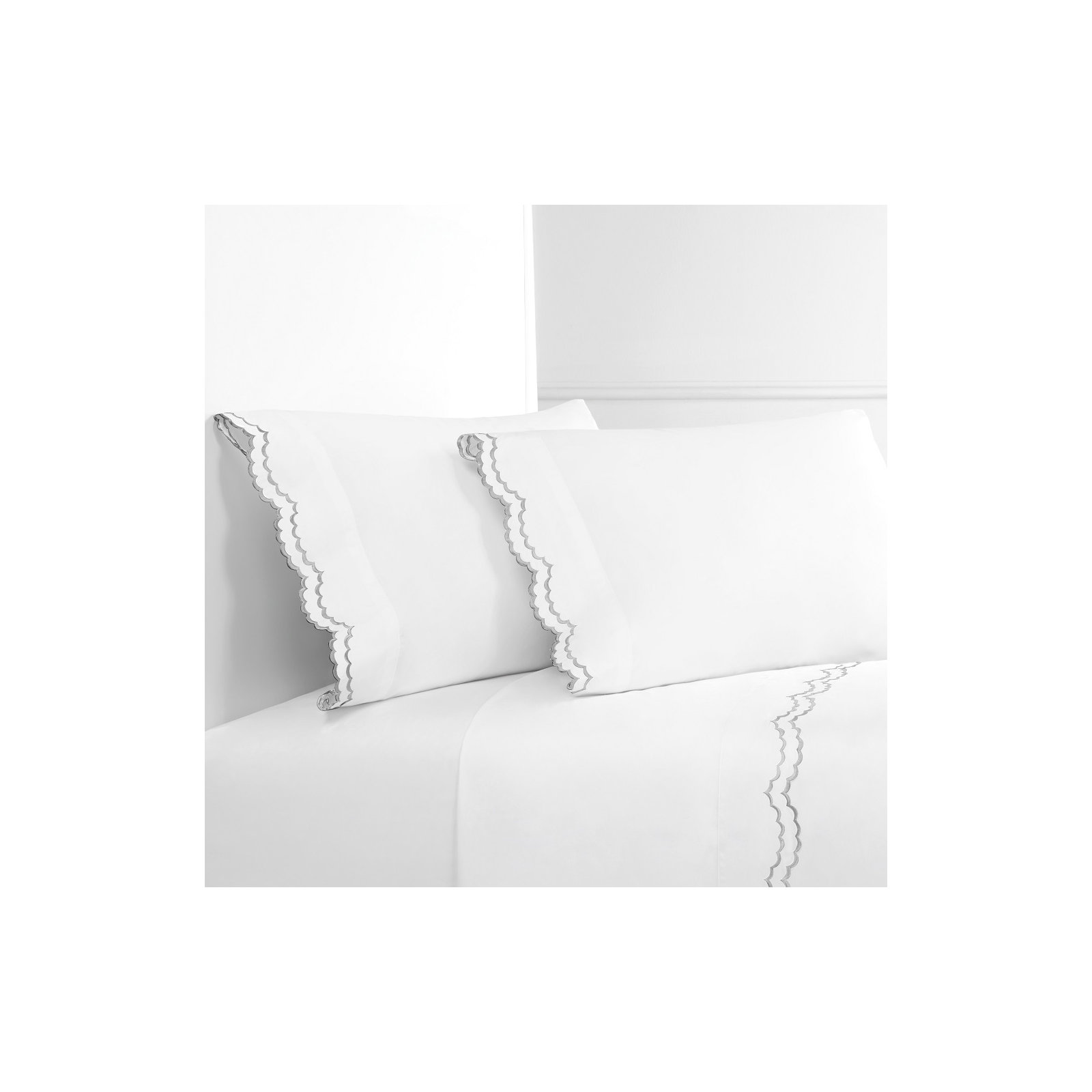 Bartlow - Set of 2, Gray/White, Standard Pillowcase