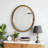 Round Wood Framed Wall Mirror, 35.43" Natural Wooden Circle Mirror for Bathroom, Bedroom, Entryway, Mid-Century Modern Decorative Mirror