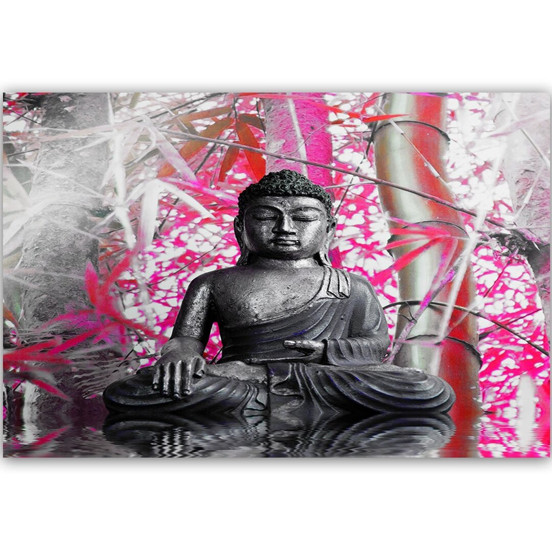 Leinwandbild Buddha und Bambus