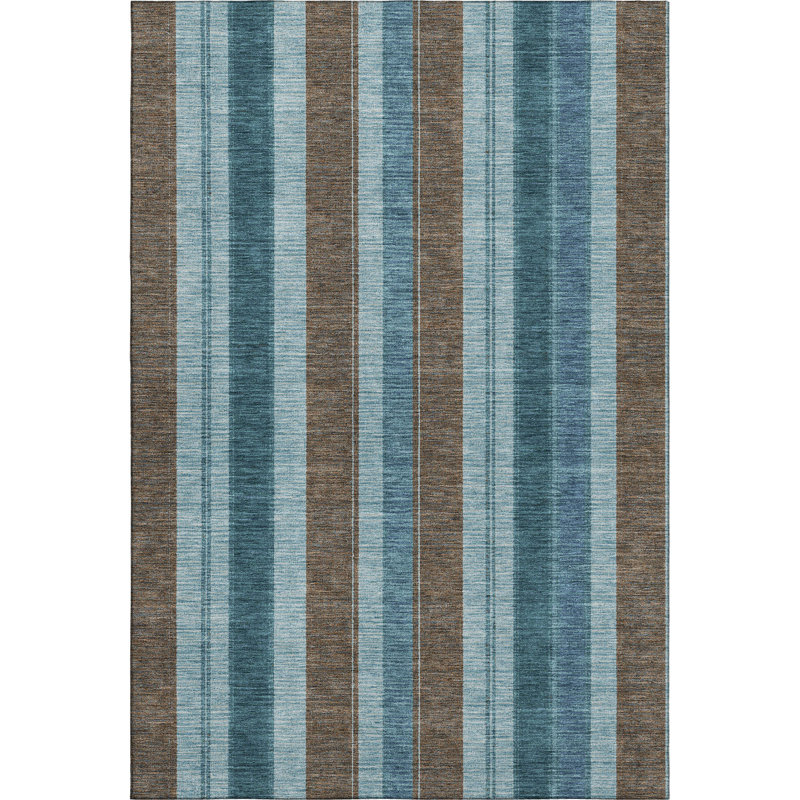 Premium Machine Washable Mayfield Stripes Rug, Rectangle 8' x 10'