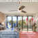 42” Ceiling Fan Light With Remote Control (Walnut)