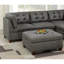 Salon de style contemporain avec siège moelleux et respirant gris antique