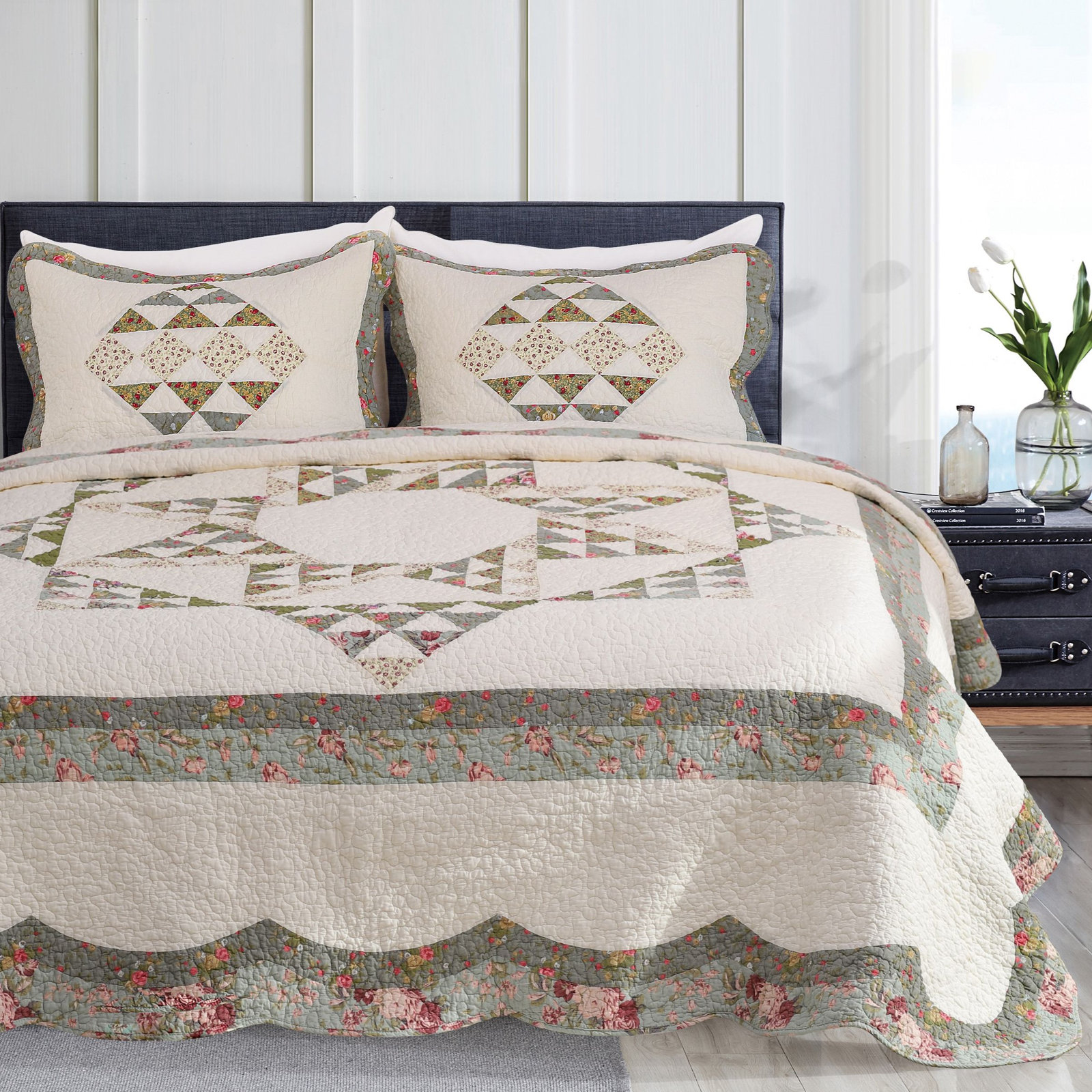 Berna Cotton Quilt Set, Queen