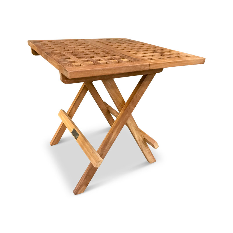 Southard Square Teak Folding Outdoor Side Table , 50cm cm W 50cm cm D