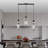 25" Modern Black and Gold 3-Light Pendant Chandelier, Adjustable Hanging Lights with Cylindrical Mesh Shades, E26 Base, Ideal for Dining Room, Kitchen Island, or Living Room Lighting