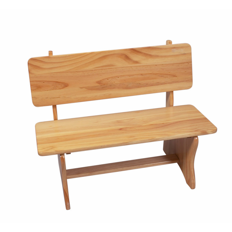 Dameron Kids 10'' Wood Bench and Ottoman, Natural