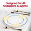 Disposable Plastic Salad Plates With Harmony Rim For 120 Guests