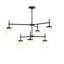 Lustre à deux niveaux noir mat Rigsby-127380307