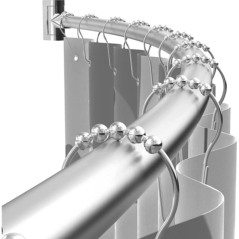 Tringle à rideau de douche 72 po, Argent argent