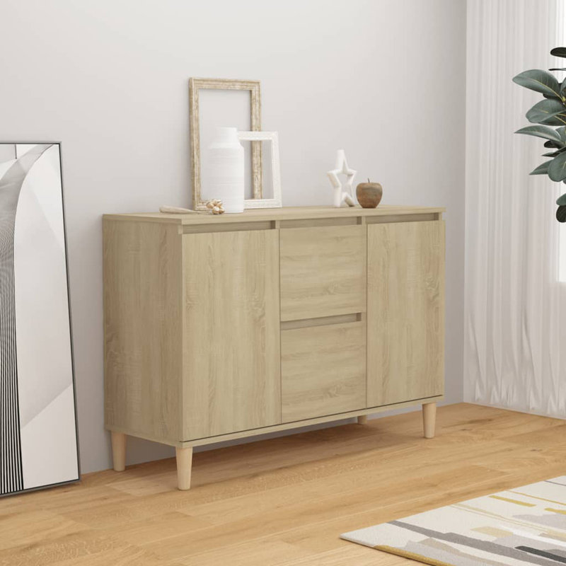 SkeltinCleveland Sideboard 101x35x70 cm Engineered Wood, Sonoma Oak