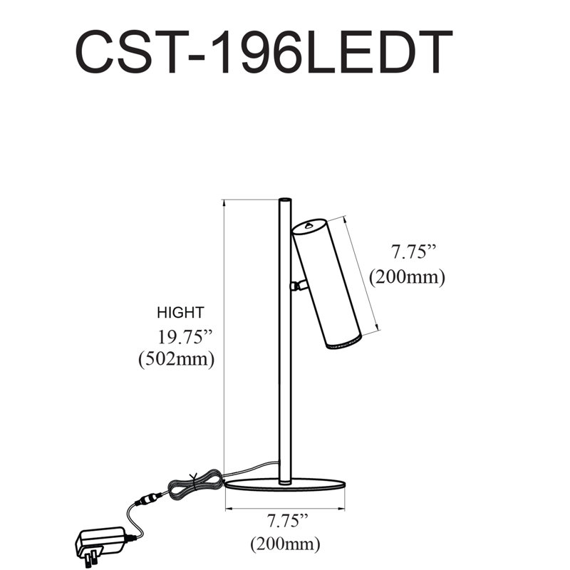 Lampe de bureau 19,75 po Tindell, Laiton vieilli