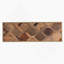 Console patchwork en bois récupéré avec incrustation durable et base en métal ouverte pour un décor de maison de campagne moderne