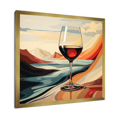 Pink Crisp Elegance Of Wine Glass  I - Wine Wall Art