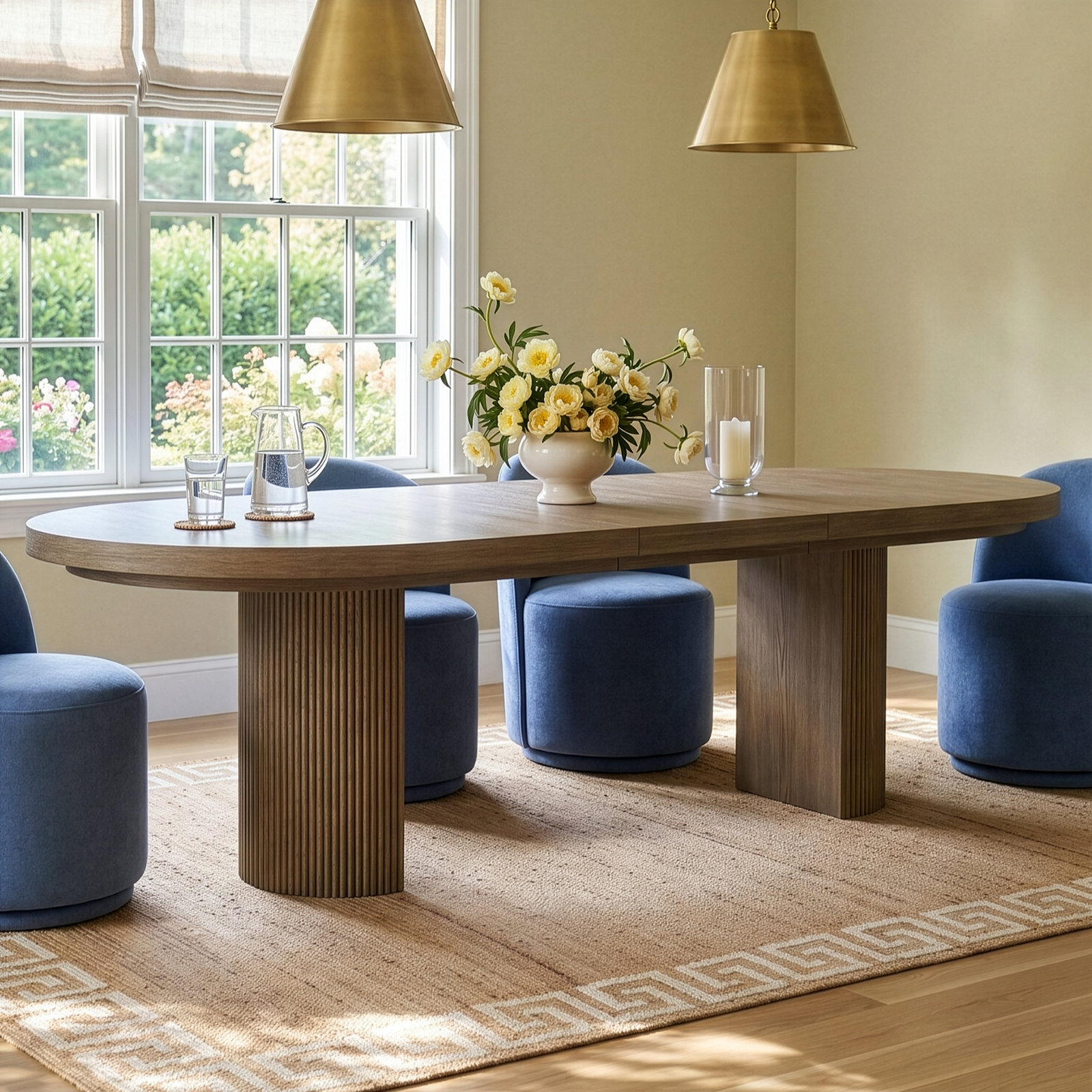 Montego 88" Extendable Oak Dining Table