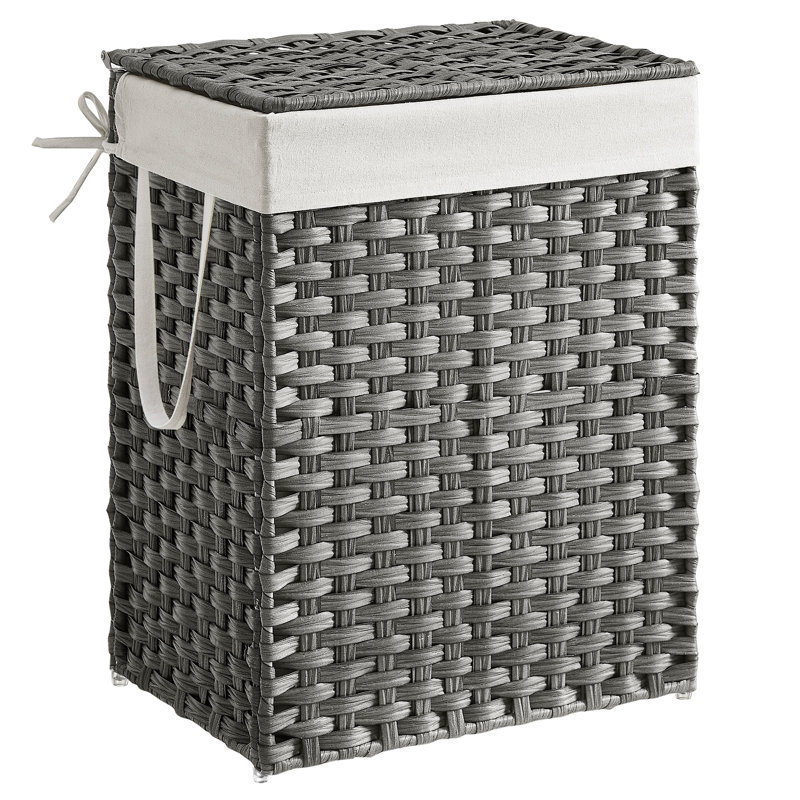 Laundry Basket with Handles, Grey