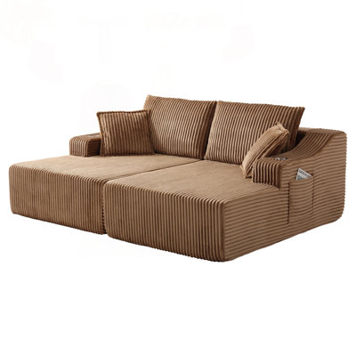 83" Oversized Boneless Double Chaise Lounge Sofa with Deep Seat