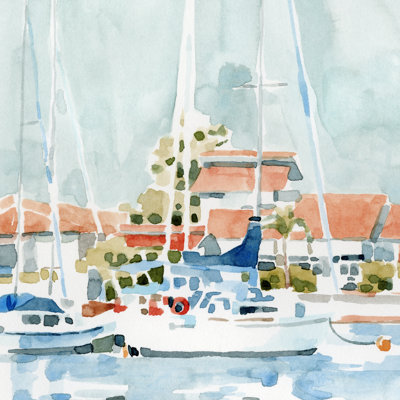 Beach Town Summer I 1 Piece Wrapped Canvas Painting