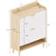 Rangement pour chaussures autoportant 31,5 pouces avec 2 tiroirs ouverts Nordic Inspired Nordic