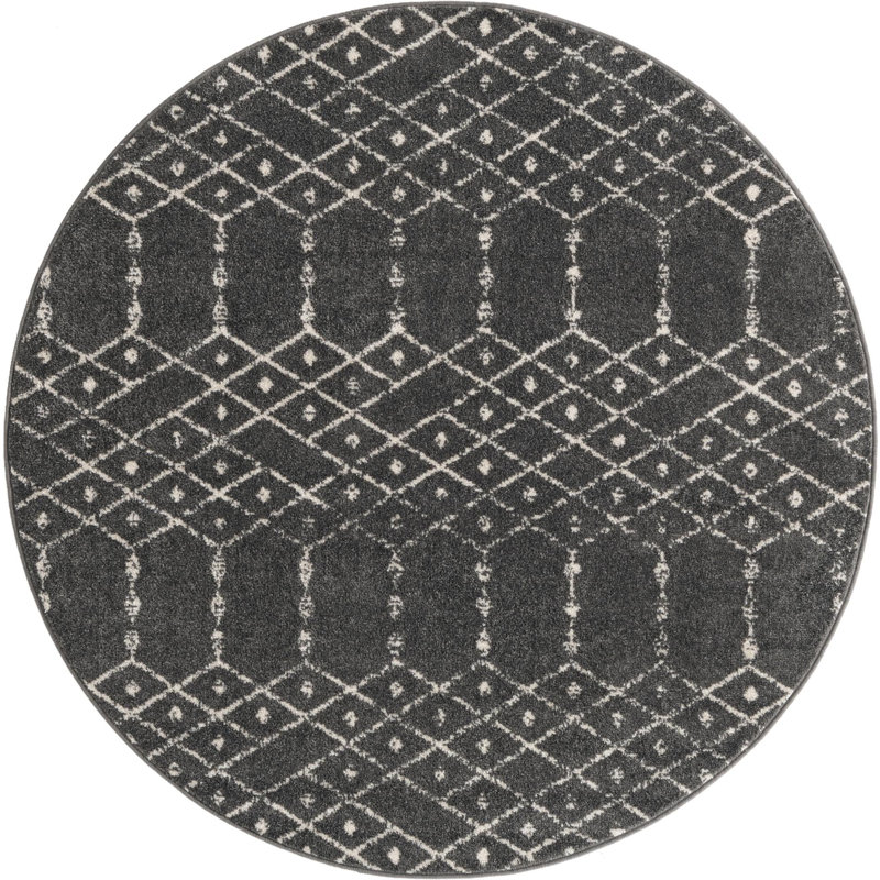 Ippazio Geometric Indoor Rug, Round 5'3"