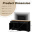 Versatile Wood Grain Sideboard With Adjustable Shelves-343733733