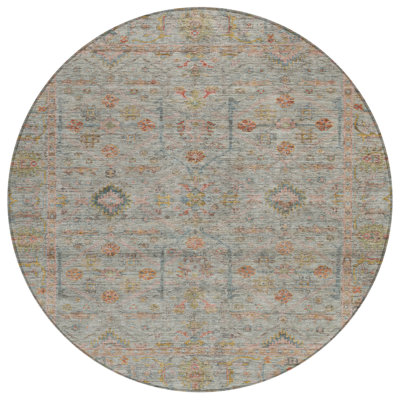 Nora Brown Washable Indoor-Outdoor Rug - 